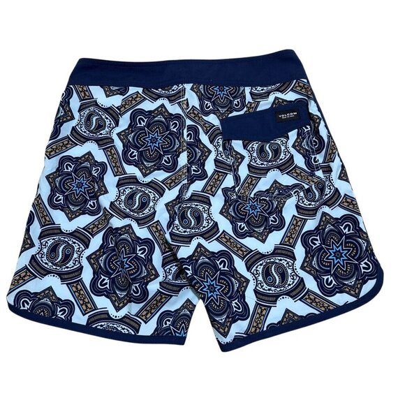 Volcom Mens 28 Waist Big Boys Size (XL/14) Mod Tech Magic Blue Board Shorts NWT - Picture 4 of 9